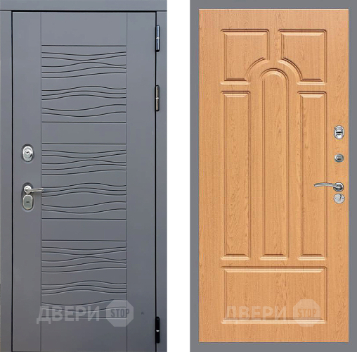 Входная металлическая Дверь Стоп СКАНДИ ФЛ-58 Дуб в Краснознаменске
