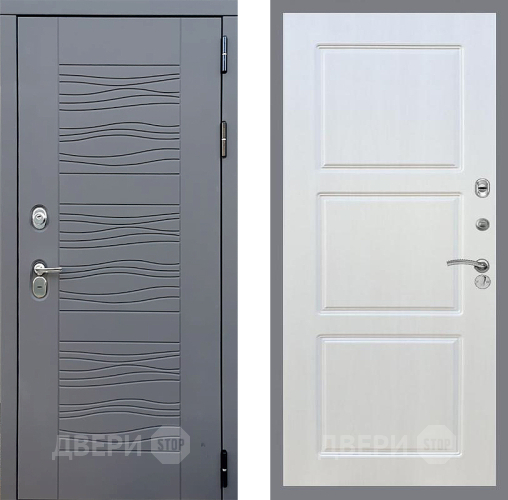 Входная металлическая Дверь Стоп СКАНДИ ФЛ-3 Лиственница беж в Краснознаменске