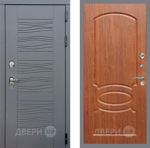 Входная металлическая Дверь Стоп СКАНДИ ФЛ-128 Береза мореная в Краснознаменске