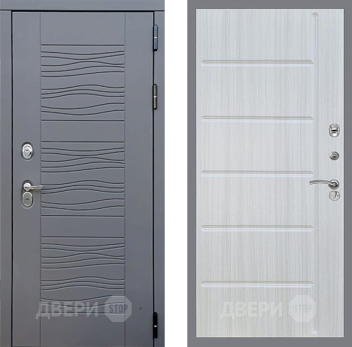 Входная металлическая Дверь Стоп СКАНДИ ФЛ-102 Сандал белый в Краснознаменске
