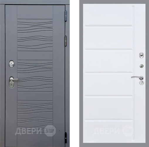 Входная металлическая Дверь Стоп СКАНДИ ФЛ-102 Белый ясень в Краснознаменске
