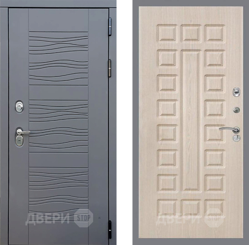 Входная металлическая Дверь Стоп СКАНДИ ФЛ-183 Беленый дуб в Краснознаменске