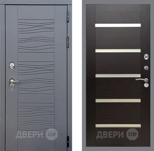 Входная металлическая Дверь Стоп СКАНДИ СБ-14 венге поперечный в Краснознаменске