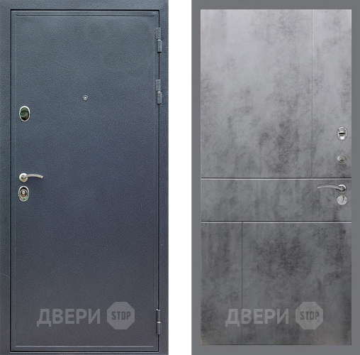 Входная металлическая Дверь Стоп СИЛЬВЕР ФЛ-290 Бетон темный в Краснознаменске