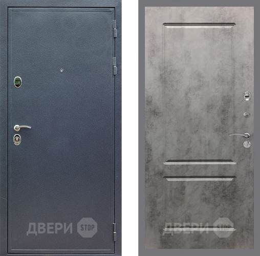 Дверь Стоп СИЛЬВЕР ФЛ-117 Бетон темный в Краснознаменске