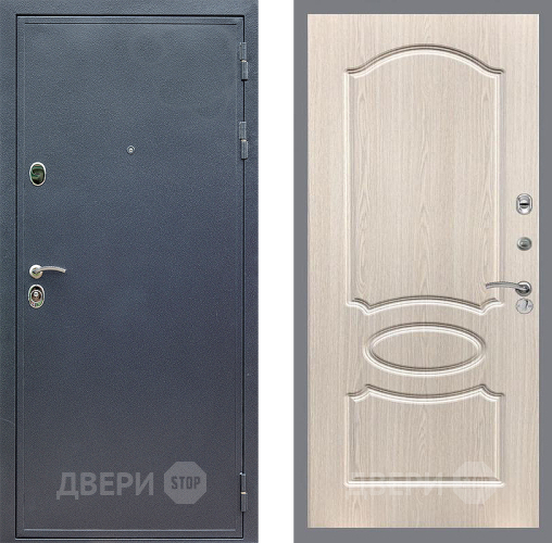 Входная металлическая Дверь Стоп СИЛЬВЕР ФЛ-128 Беленый дуб в Краснознаменске