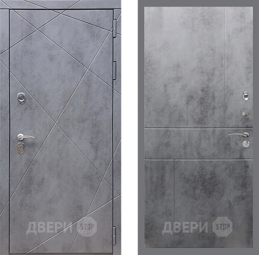 Входная металлическая Дверь Стоп Лучи ФЛ-290 Бетон темный в Краснознаменске