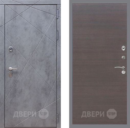 Входная металлическая Дверь Стоп Лучи Гладкая венге поперечный в Краснознаменске