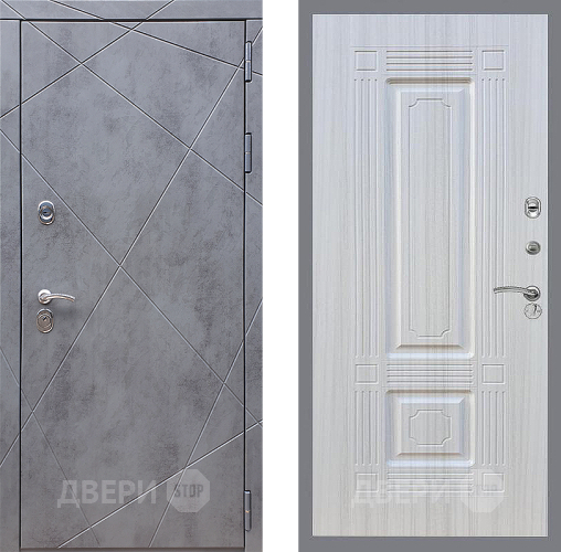 Входная металлическая Дверь Стоп Лучи ФЛ-2 Сандал белый в Краснознаменске