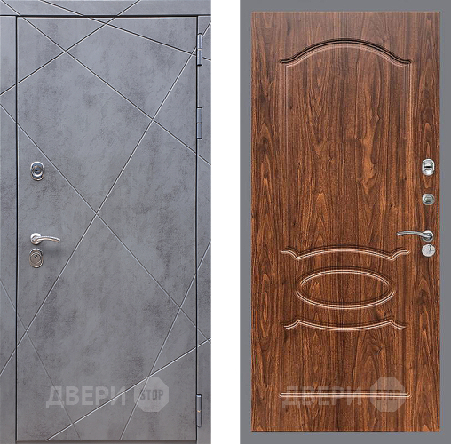 Входная металлическая Дверь Стоп Лучи ФЛ-128 орех тисненый в Краснознаменске