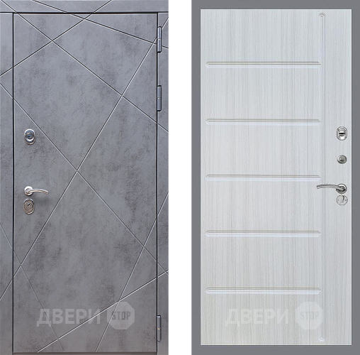 Входная металлическая Дверь Стоп Лучи ФЛ-102 Сандал белый в Краснознаменске