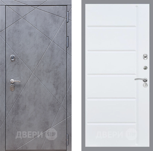 Входная металлическая Дверь Стоп Лучи ФЛ-102 Белый ясень в Краснознаменске