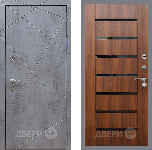 Входная металлическая Дверь Стоп Лучи СБ-14 Орех бренди в Краснознаменске