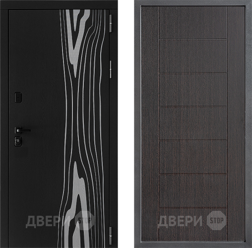 Входная металлическая Дверь Дверной континент ДК-12 ФЛ-Лайн Венге в Краснознаменске