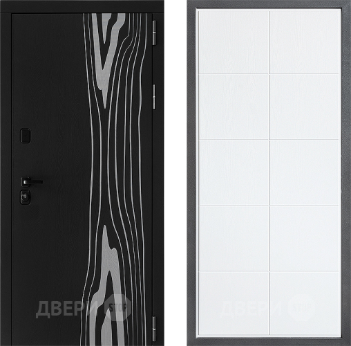 Входная металлическая Дверь Дверной континент ДК-12 ФЛ-Кватро Белое дерево в Краснознаменске