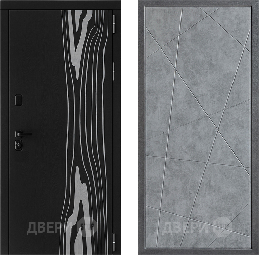 Входная металлическая Дверь Дверной континент ДК-12 ФЛ-655 Бетон серый в Краснознаменске