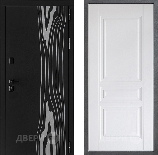 Входная металлическая Дверь Дверной континент ДК-12 ФЛ-243 Альберо Браш серебро в Краснознаменске