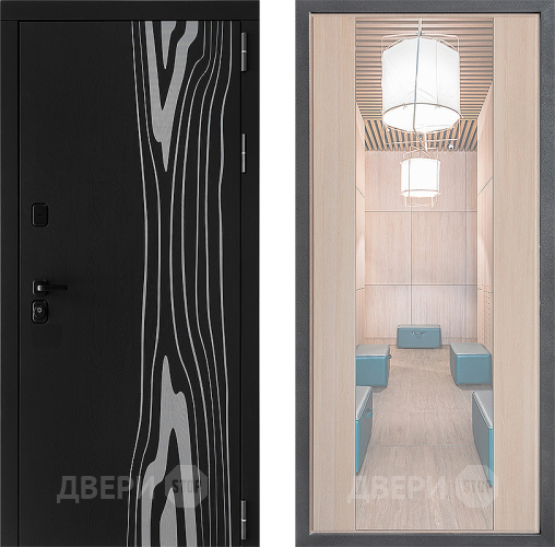 Дверь Дверной континент ДК-12 ФЛЗ-1 Зеркало Капучино в Краснознаменске