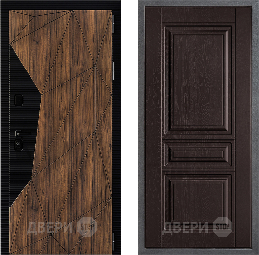 Входная металлическая Дверь Дверной континент ДК-11 ФЛ-243 Дуб шоколадный в Краснознаменске