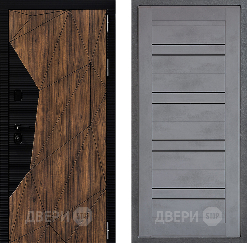 Входная металлическая Дверь Дверной континент ДК-11 ФЛ-49 Бетон серый в Краснознаменске