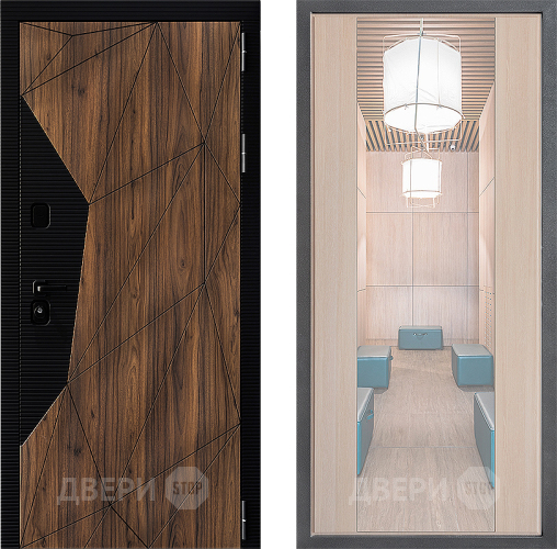 Дверь Дверной континент ДК-11 ФЛЗ-1 Зеркало Капучино в Краснознаменске