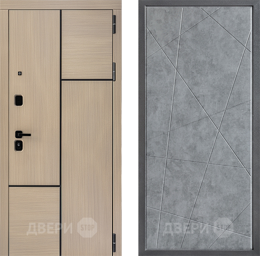 Входная металлическая Дверь Дверной континент ДК-14 ФЛ-655 Бетон серый в Краснознаменске