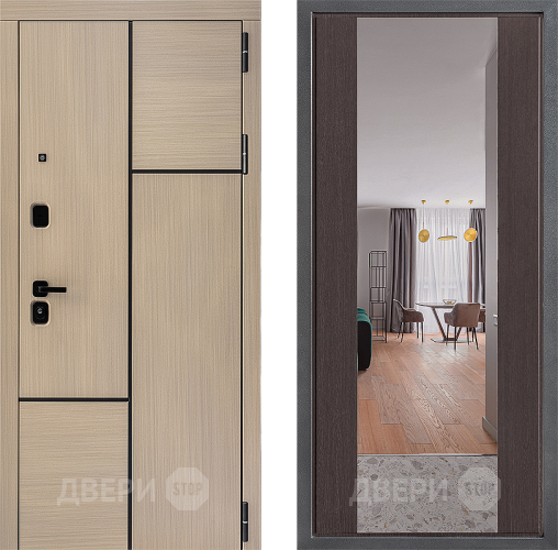 Входная металлическая Дверь Дверной континент ДК-14 ФЛЗ-1 Зеркало Венге в Краснознаменске