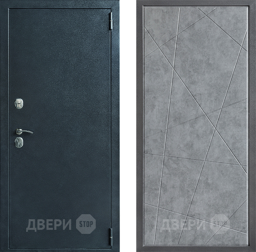 Входная металлическая Дверь Дверной континент ДК-70 Дизайн ФЛ-655 Бетон серый в Краснознаменске