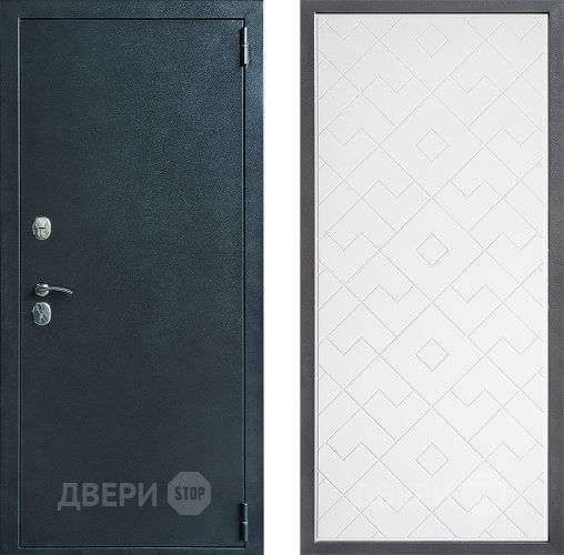 Входная металлическая Дверь Дверной континент ДК-70 Дизайн ФЛ-Тиффани Белый софт в Краснознаменске