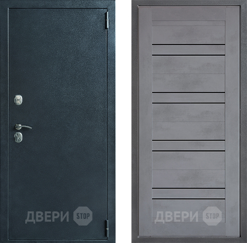 Входная металлическая Дверь Дверной континент ДК-70 Дизайн ФЛ-49 Бетон серый в Краснознаменске