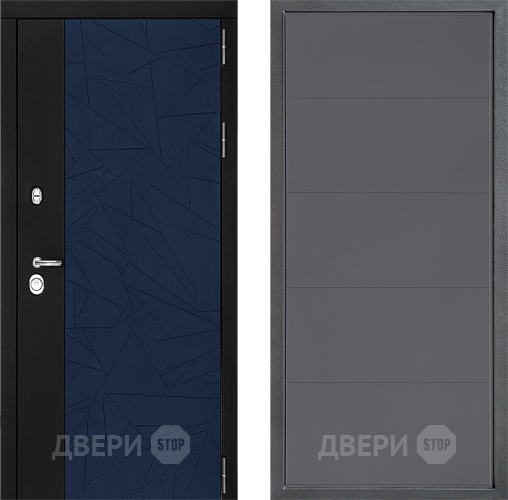 Входная металлическая Дверь Дверной континент ДК-9 ФЛ-649 Графит софт в Краснознаменске