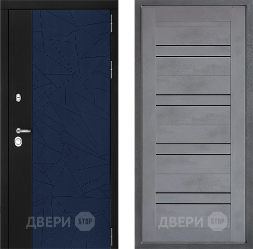 Входная металлическая Дверь Дверной континент ДК-9 ФЛ-49 Бетон серый в Краснознаменске