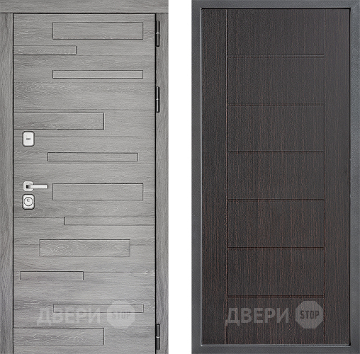 Входная металлическая Дверь Дверной континент ДК-10 ФЛ-Лайн Венге в Краснознаменске