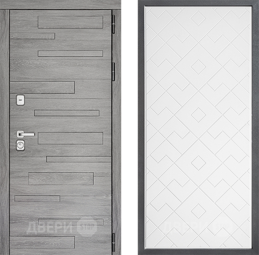 Входная металлическая Дверь Дверной континент ДК-10 ФЛ-Тиффани Белый софт в Краснознаменске