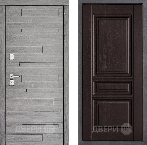 Входная металлическая Дверь Дверной континент ДК-10 ФЛ-243 Дуб шоколадный в Краснознаменске