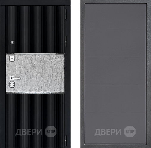 Входная металлическая Дверь Дверной континент ДК-13 ФЛ-649 Графит софт в Краснознаменске
