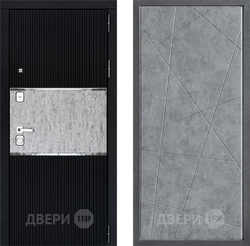 Входная металлическая Дверь Дверной континент ДК-13 ФЛ-655 Бетон серый в Краснознаменске