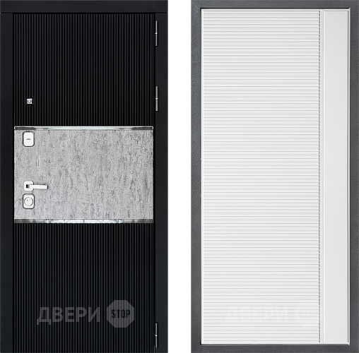 Входная металлическая Дверь Дверной континент ДК-13 ФЛ-757 Белое Стекло Софт милк в Краснознаменске