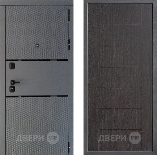 Входная металлическая Дверь Дверной континент Диамант Дизайн ФЛ-Лайн Венге в Краснознаменске