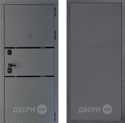 Входная металлическая Дверь Дверной континент Диамант Дизайн ФЛ-649 Графит софт в Краснознаменске
