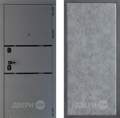Дверь Дверной континент Диамант Дизайн ФЛ-655 Бетон серый в Краснознаменске