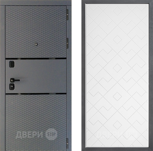 Дверь Дверной континент Диамант Дизайн ФЛ-Тиффани Белый софт в Краснознаменске