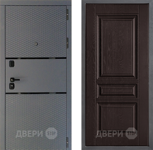 Входная металлическая Дверь Дверной континент Диамант Дизайн ФЛ-243 Дуб шоколадный в Краснознаменске