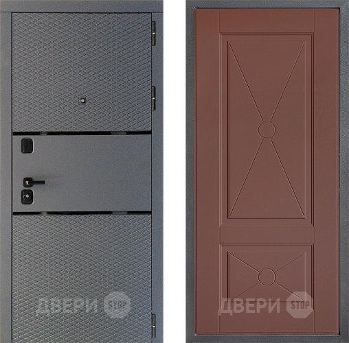 Входная металлическая Дверь Дверной континент Диамант Дизайн ФЛ-617 Ясень шоколадный в Краснознаменске