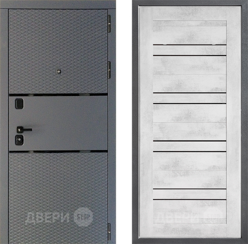 Входная металлическая Дверь Дверной континент Диамант Дизайн ФЛ-49 Бетон снежный в Краснознаменске