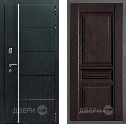 Входная металлическая Дверь Дверной континент Теплолюкс Дизайн ФЛ-243 Дуб шоколадный в Краснознаменске