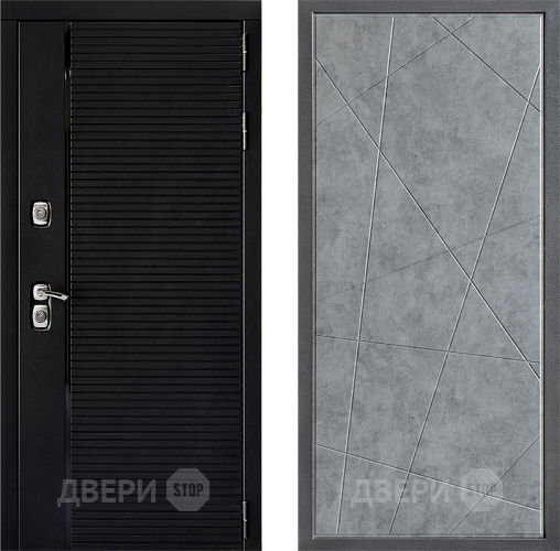 Входная металлическая Дверь Дверной континент ДК-1 ФЛ-655 Бетон серый в Краснознаменске