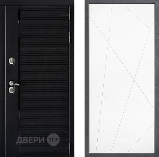 Входная металлическая Дверь Дверной континент ДК-1 ФЛ-655 Белый софт в Краснознаменске