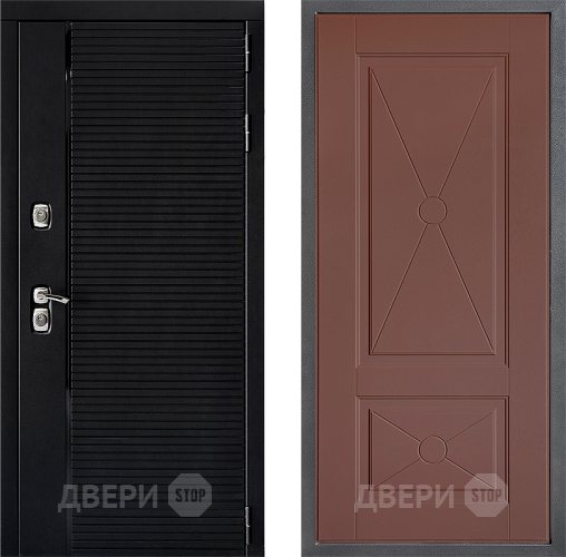 Входная металлическая Дверь Дверной континент ДК-1 ФЛ-617 Ясень шоколадный в Краснознаменске