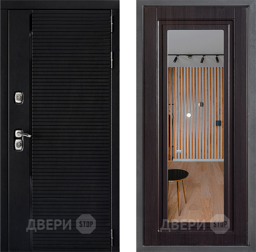 Входная металлическая Дверь Дверной континент ДК-1 ФЛЗ Зеркало Венге в Краснознаменске